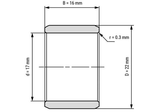 IBB Binnenring Naaldhulslager IR 17x22x16