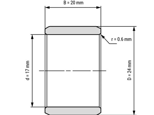 IBB Binnenring Naaldhulslager IR 17x24x20