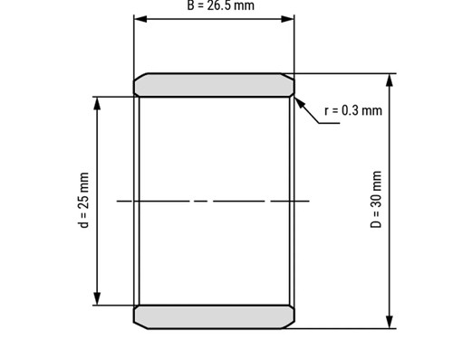 IBB Binnenring Naaldhulslager IR 25x30x26.5