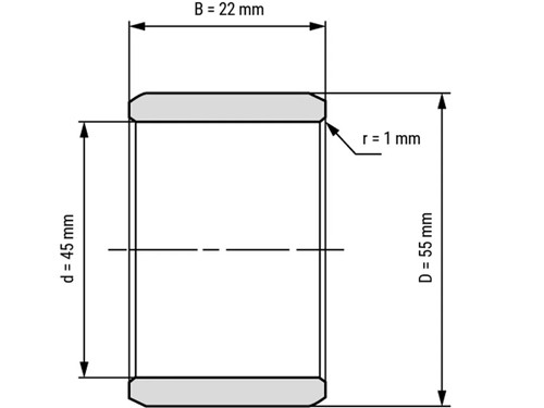 IBB Binnenring Naaldhulslager IR 45x55x22