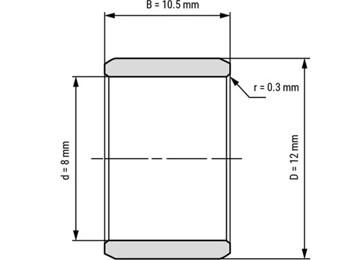 IBB Binnenring Naaldhulslager IR 8x12x10.5
