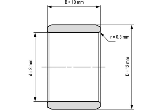 IBB Binnenring Naaldhulslager IR 8x12x10