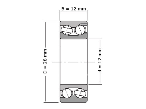 IBB Hoekcontactlager Tweerijig 3001 B 2RS (12x28x12mm)