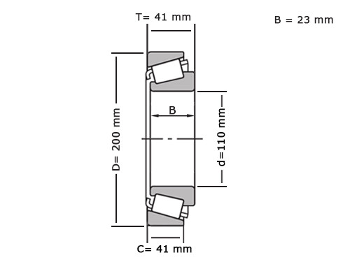 IBB Kegellager 30222 (110x200x41mm)