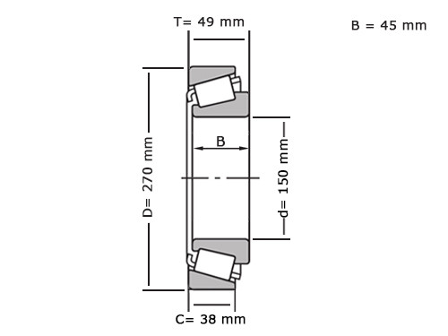 IBB Kegellager 30230 (150x270x49mm)