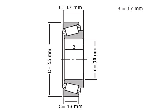 IBB Kegellager 32006 (30x55x17mm)