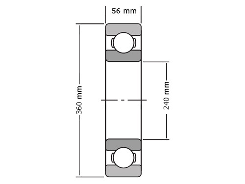 IBB Kogellager 6048 (240x360x56mm)
