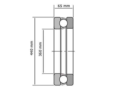 IBB Kogeltaatslager 51172 M (360x440x65mm)