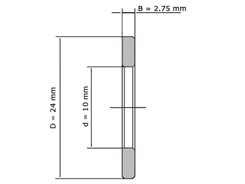 IBB Loopring Naaldtaatslager LS1024 (10x24x2.75mm)