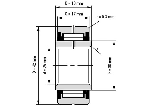 IBB Naaldlager Met Binnenring NA 4905 2RS (25x42x18mm)