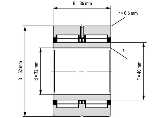 IBB Naaldlager Met Binnenring NA 69/32 (32x52x36mm)