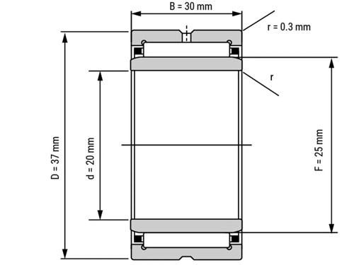IBB Naaldlager Met Binnenring NA 6904 (20x37x30mm)