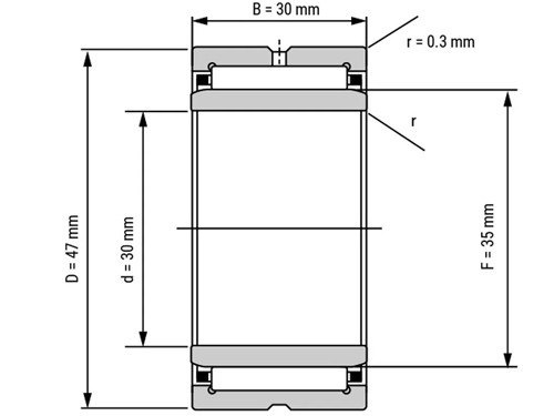 IBB Naaldlager Met Binnenring NA 6906 (30x47x30mm)