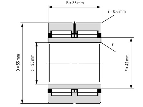 IBB Naaldlager Met Binnenring NA 6907 (35x55x36mm)