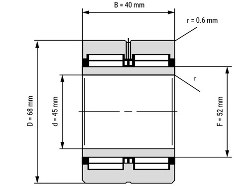 IBB Naaldlager Met Binnenring NA 6909 (45x68x40mm)