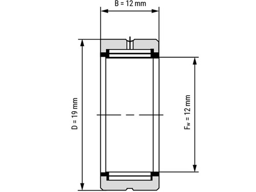 IBB Naaldlager Zonder Binnenring NK 12/12 (12x19x12mm)