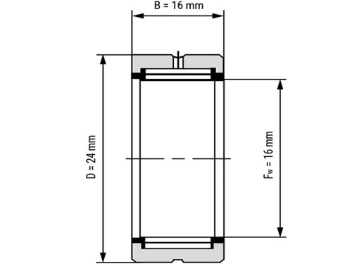 IBB Naaldlager Zonder Binnenring NK 16/16 (16x24x16mm)