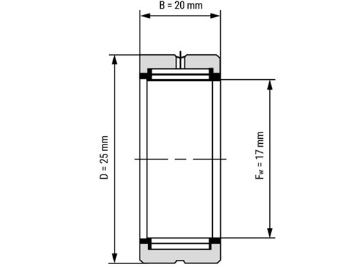 IBB Naaldlager Zonder Binnenring NK 17/20 (17x25x20mm)