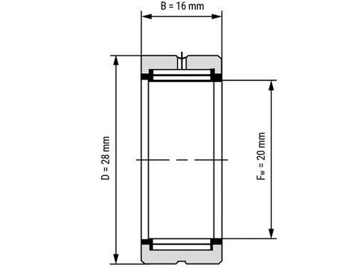 IBB Naaldlager Zonder Binnenring NK 20/16 (20x28x16mm)