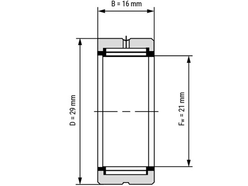 IBB Naaldlager Zonder Binnenring NK 21/16 (21x29x16mm)