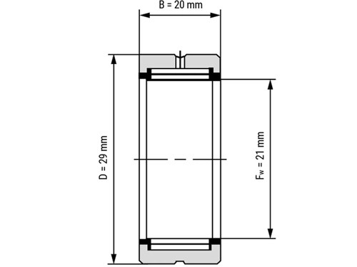 IBB Naaldlager Zonder Binnenring NK 21/20 (21x29x20mm)