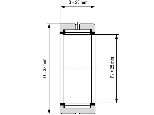 IBB Naaldlager Zonder Binnenring NK 25/20 (25x33x20mm)
