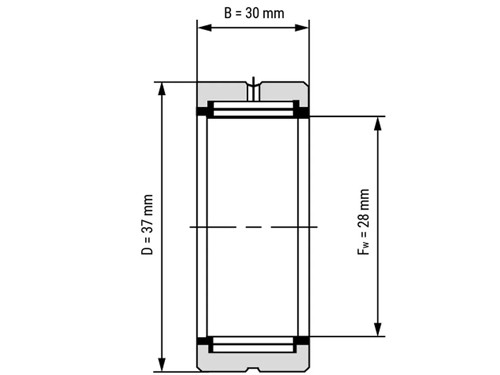IBB Naaldlager Zonder Binnenring NK 28/30 (28x37x30mm)