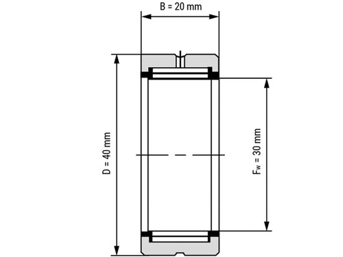 IBB Naaldlager Zonder Binnenring NK 30/20 (30x40x20mm)