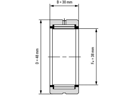 IBB Naaldlager Zonder Binnenring NK 38/30 (38x48x30mm)
