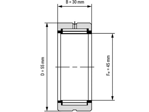 IBB Naaldlager Zonder Binnenring NK 45/30 (45x55x30mm)