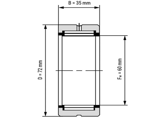 IBB Naaldlager Zonder Binnenring NK 60/35 (60x72x35mm)