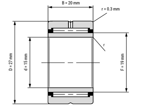 IBB Naaldlager Met Binnenring NKI 15/20 (15x27x20mm)