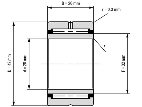 IBB Naaldlager Met Binnenring NKI 28/20 (28x42x20mm)