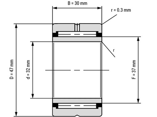 IBB Naaldlager Met Binnenring NKI 32/30 (32x47x20mm)