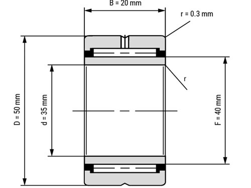 IBB Naaldlager Met Binnenring NKI 35/20 (35x50x20mm)
