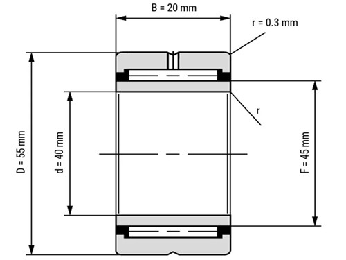 IBB Naaldlager Met Binnenring NKI 40/20 (40x55x20mm)