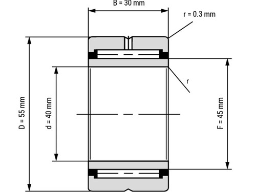 IBB Naaldlager Met Binnenring NKI 40/30 (40x55x30mm)