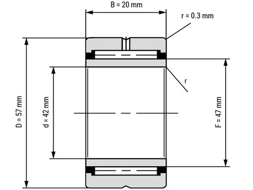IBB Naaldlager Met Binnenring NKI 42/20 (42x57x20mm)