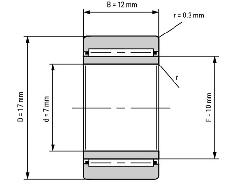 IBB Naaldlager Met Binnenring NKI 7/12 TN (7x17x12mm)