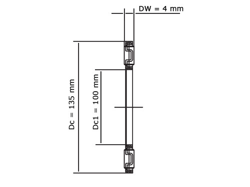 IBB Naaldtaatslager AXK100135 (100x135x4mm)
