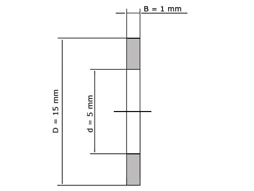 IBB Schijf Naaldtaatslager AS0515 (5x15x1mm)