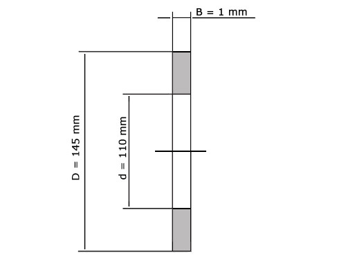 IBB Schijf Naaldtaatslager AS110145 (110x145x1mm)
