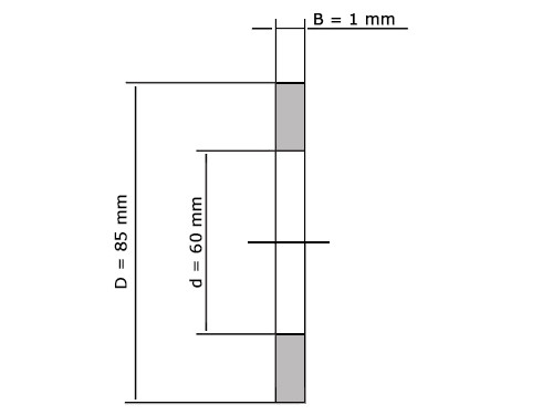 IBB Schijf Naaldtaatslager AS6085 (60x85x1mm)
