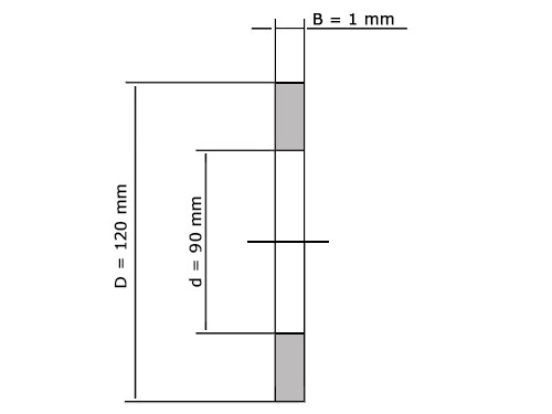 IBB Schijf Naaldtaatslager AS90120 (90x120x1mm)