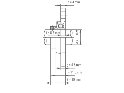 IBB Flenskogellager Ovaal KFL000 RVS (10mm)