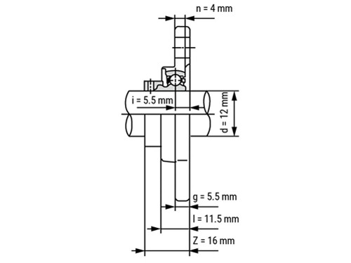 IBB Flenskogellager Ovaal KFL001 RVS (12mm)
