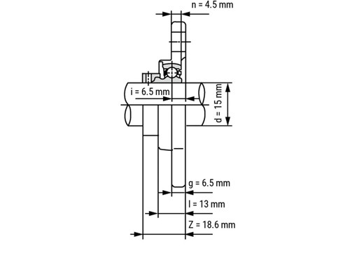 IBB Flenskogellager Ovaal KFL002 (15mm)