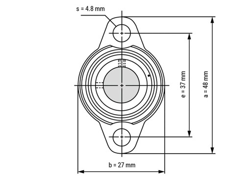 IBB Flenskogellager Ovaal KFL08 (8mm)