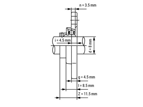 IBB Flenskogellager Ovaal KFL08 (8mm)
