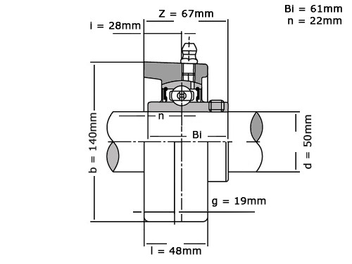 IBB Lagerblok Ovaal UCFL310 (50mm)